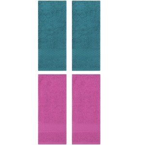 Unique Bargains Bathroom Durable Lightweight Quick Drying Cotton Hand Towel 4 Pcs - 1 of 4