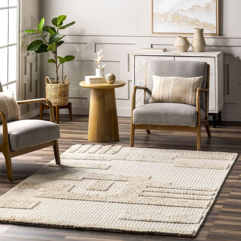 nuLOOM Danielle Abstract High-Low Wool Area Rug, 3 of 11