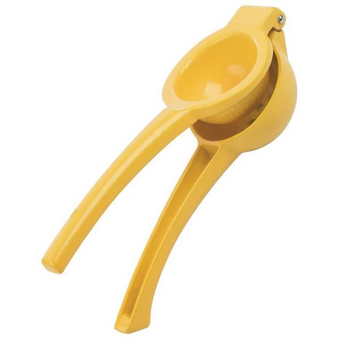 Choice 8 Yellow Handheld Aluminum Lemon Juicer / Squeezer