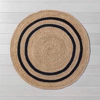 6' Round Braided Outdoor Rug Charcoal Gray - Threshold™ : Target