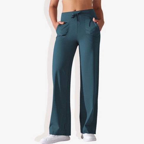 Adjustable waistband joggers in black
