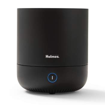 Holmes Ultrasonic 0.36 Gallon Cool Mist Top Fill Antimicrobial Humidifier in Black