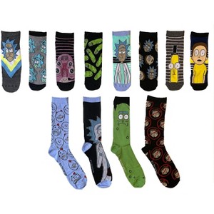 Hypnotic Socks Rick and Morty Mens 12 Days of Socks in Advent Gift Box - 1 of 3