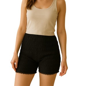 Malco Modes Women’s Ruffle Shorts – Lace Bloomers for Costumes, Dancewear, Vintage & Y2K Outfits-White - 1 of 4