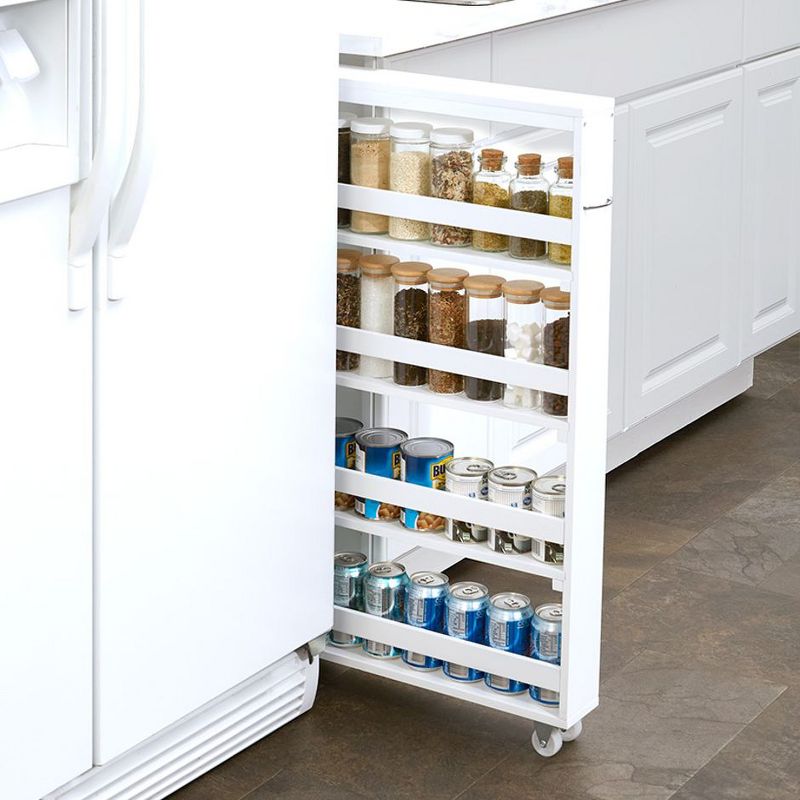 The Lakeside Collection Hidden Spice Rack - Can Storage on Wheels for In Between Fridge & Counter, 3 of 5