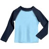 City Threads USA-Made Swim UPF 50+ Boys Color Block Long Sleeve Rashguard Shirt - 2 of 4