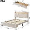 Upholstered Bed Frame with Storage Headboard and Charging Station, Heavy Duty Platform Bed with Drawers, No Box Spring Needed - 2 of 4