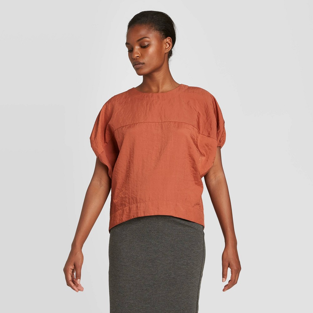Women's Short Sleeve Blouse - Prologue Brown M was $24.99 now $17.49 (30.0% off)