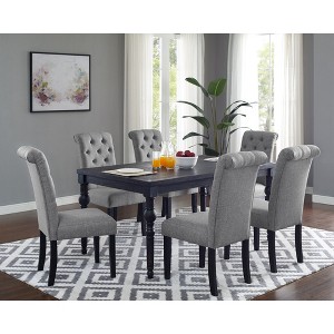 7-Piece Dining Set with Turned-Leg Table and 6 Chairs - 1 of 4
