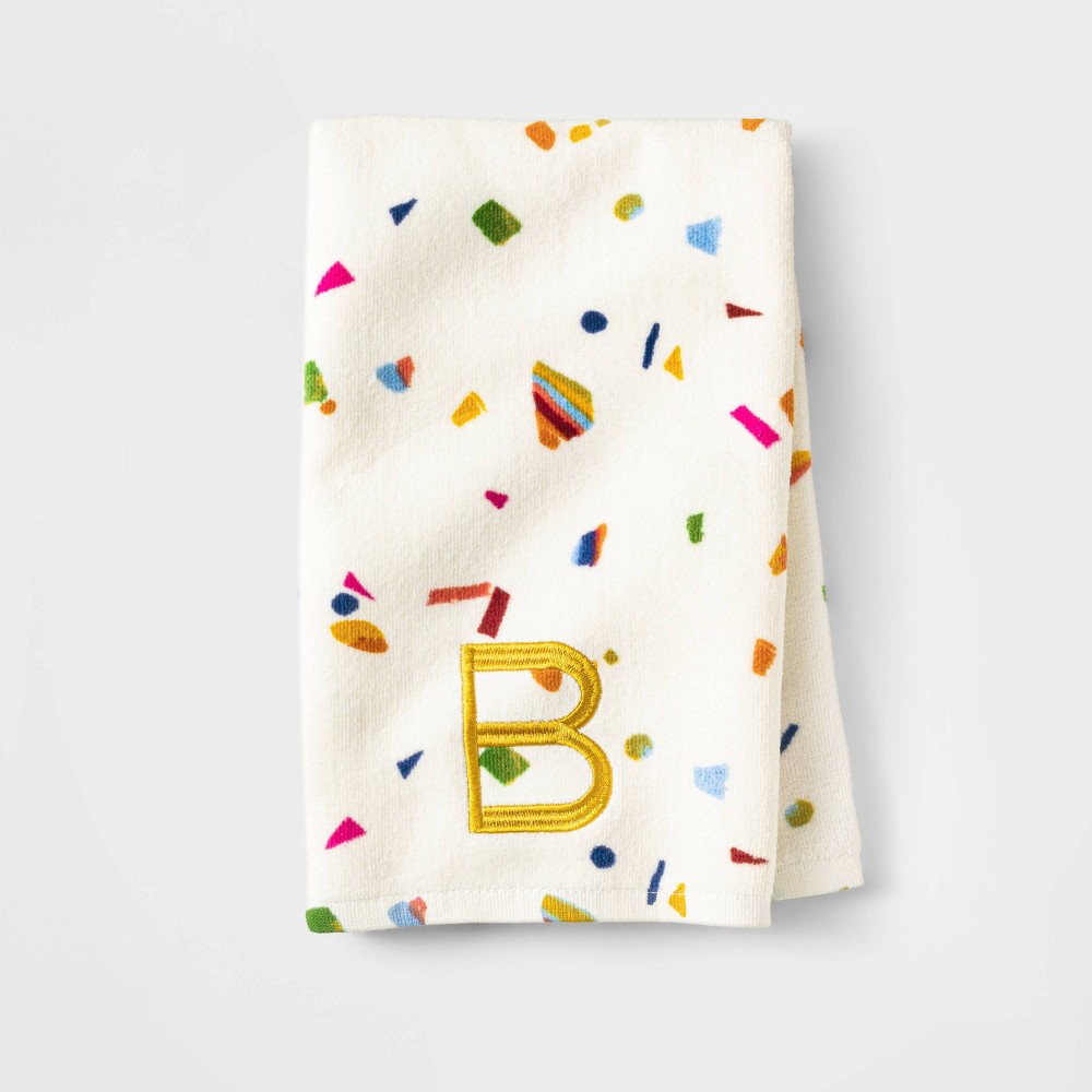 15"x25" Sheared Terry Monogram Hand Towel 'B' - Opalhouse™