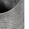 Kate and Laurel Gavri Round Metal Hanging Planter, 2 Piece, Silver - 3 of 4