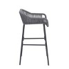 Outdoor Rope Bar Stools Set of 2,UV Resistant Bar Stools with Metal Frame for Patio or Garden,Modern Bar Stools for Alfresco Dining-Koiai - 3 of 4