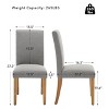 Upholstered Dining Chairs Parsons Chair Set of 2,Dining Chair with Wood Legs,Fabric Side Chair for Dining Room,Kitchen,Restaurant,Living Room - 2 of 4