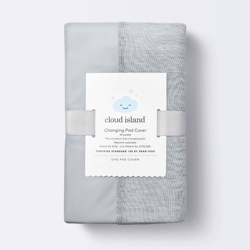 Wipeable Changing Pad Cover - Solid Heather Gray - Cloud Island&#8482;, 4 of 5