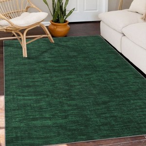 Washable 5x7 Modern Solid Area Rug Living Room Rug Stain Resistant Contemporary Easy Cleaning Indoor Carpet Non Slip Low Pile Floor Cover For Bedroom - 1 of 4