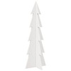 Aghana Digitals 112cm White Solid Pine Wood Decorative Christmas Tree - Rustic DIY-Friendly Indoor - 2 of 4