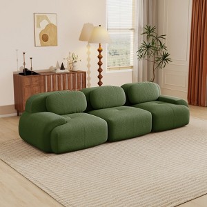 Aukfa Modular Corduroy Sectional Sofa with Ergonomic Support - Pet Friendly, Easy Assembly, Non-Slip Base Design - 1 of 4