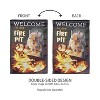 Welcome to our Fire Pit Garden Lustre Flag - 3 of 4