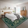 Modern Pastoral Snake Print Area Rug Machine Washable Low Pile Non Slip Non Shedding Stain-Resistant Floor Carpet for Living Room Bedroom Kitchen - 4 of 4