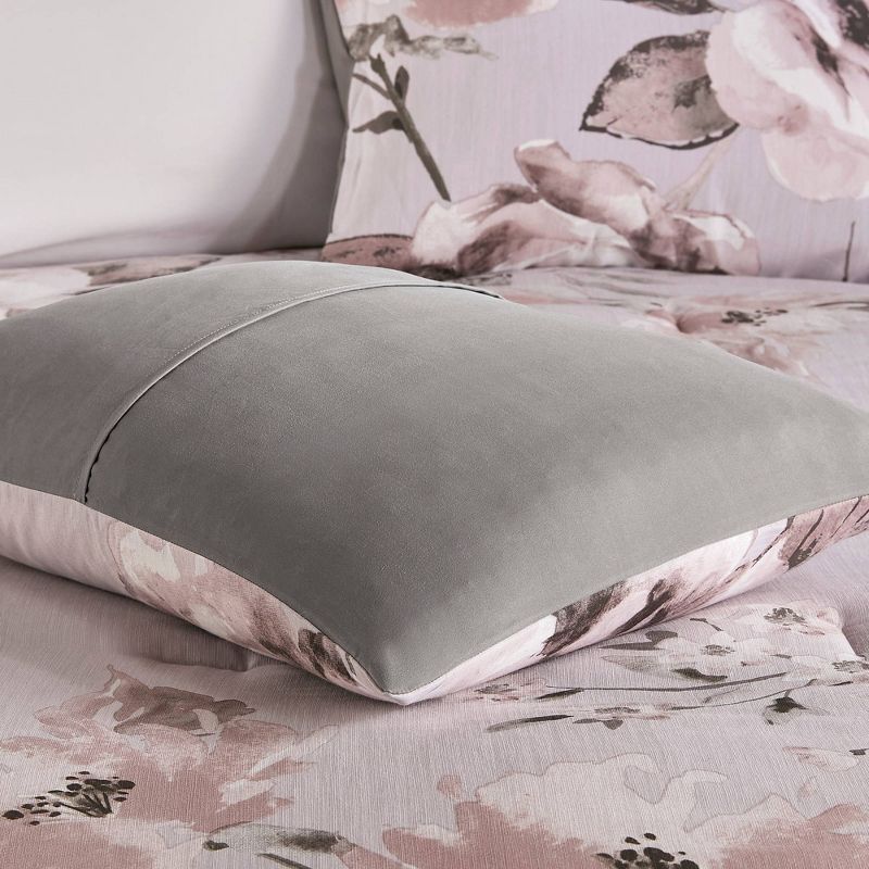 3pc Astrid Floral Printed Comforter Set Lilac - Madison Park, 5 of 11