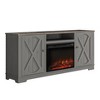 Farmhouse TV Stand for TVs up to 70'' with Electric Fireplace & Storage Cabinets - Festivo - 2 of 4