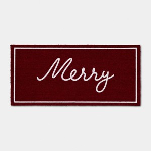 Traditional Christmas Doormat Red Merry - Wondershop™ : Target