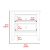 Vynxaria Modern 2-Drawer Accent Table with 4 Legs,Tabletop, High-Quality Materials, Easy Assembly, Part of Collection - 4 of 4