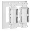 Fosmon 2-Gang Wall Plate with Brush - White (Screws Included) - 3 of 4