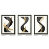 FONTOI 3pcs Abstract Framed Wall Art, Sofa Background Replaceable Canvas Prints Modern Wall Decor Living Room, Office, Black 20"* 28"*1.2" - 3 of 4