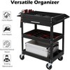 Karl Home 330 LBS 3-Tier Rolling Tool Cart With Drawer in Black - 4 of 4