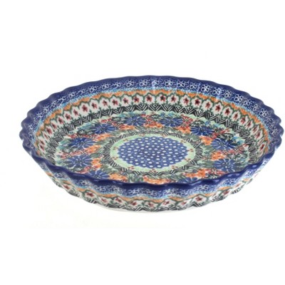 Blue Rose Polish Pottery Ashley Pie Plate