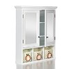 NicBex Wall Cabinet with Adjustable Shelves,Wall Mounted Bathroom Cabinet,Medicine Cabinets with Mirror,Storage Cabinet with 3 Holiday Baskets,White - 4 of 4