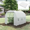 Outsunny Greenhouse Replacement Walk-in PE Hot House Cover with 12 Windows Roll-Up & Zipper Door - 3 of 4
