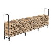 UNHO 8/12FT Heavy Duty Firewood Rack Metal Iron Long Storage Log Stand  Holder for Indoor Outdoor Backyard - 2 of 4