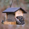 Nature's Way Bird Products 3qt Cedar Hopper Feeder with Suet Cages 8.5": Attracts Cardinals & Woodpeckers, Easy Clean - image 2 of 4