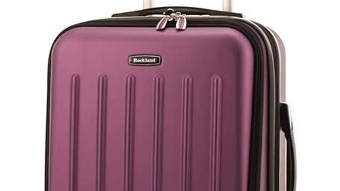 Rockland Titan Polycarbonate Hardside Carry On Spinner Suitcase - Black, 6 of 8, play video