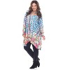 Women's Plus Size Paisley and Animal Print Scoop Neck Marlene Tunic - White Mark - 2 of 3