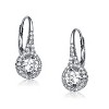 Guili Drop Earrings in Gold, Rose & Rhodium Plated Sterling Silver with CZ and Halo Accents – Timeless Elegance in a Sleek, Radiant Design - 4 of 4