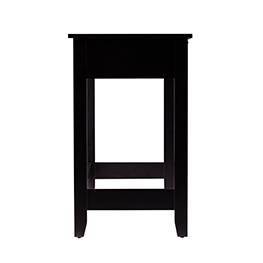 Chekshire 53" Black and Natural Wood Storage Console