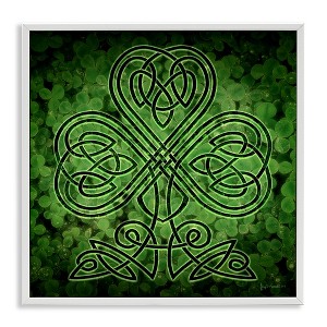 Stupell Industries Green Celtic Shamrock Knot, 24" x 24" - 1 of 4