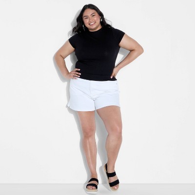 Women's Slim Fit Short Sleeve Mock Turtleneck T-Shirt - Wild Fable™