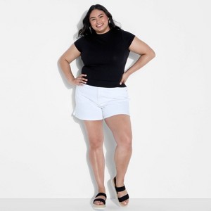 Women's Slim Fit Short Sleeve Mock Turtleneck T-Shirt - Wild Fable™ - 1 of 3