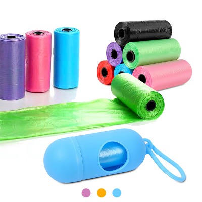 iMountek "10 Rolls of 150 Leakproof Dog Poop Bags with Dispenser,  Unscented Disposable Bags" MultiColor