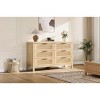 Dresser for Bedroom Rattan Chest of Dressers Tall Dresser for Closet with Drawers Boho Night Stand Large - 2 of 2