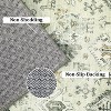 Acekool Washable Vintage Area Rug 6x9 Ultra Soft Faux Wool Non Slip Low Pile Oriental Floral Carpet for Living Room Bedroom Nursery Green - 4 of 4
