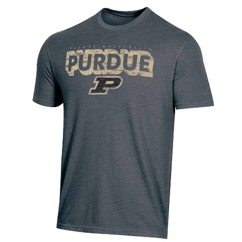 Ncaa Purdue Boilermakers Men's Charcoal Heather Distressed T-shirt - S ...