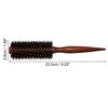 Unique Bargains Hair Brush Round Brush Hairstyle Wavy Styling Tool Brush Wood Brown - image 3 of 4