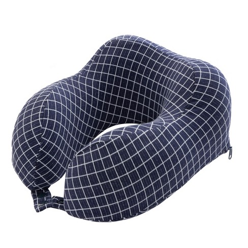 Travel Pillow - Memory Foam Pillow With Washable Cover - Neck Pillows For  Sleeping On Airplanes, Trains, Cars, And Buses By Home-complete (black) :  Target