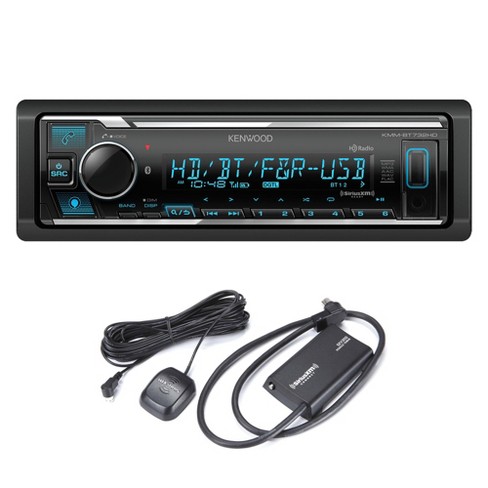 Kenwood Radio Ft & Rear Usb Din Media Receiver (no Cd) With Sirius Xm Sxv300v1 Connect Vehicle Tuner Kit For Satellite R... : Target