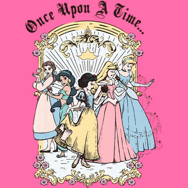 Girl's Disney Princesses Once Upon a Time… Crop T-Shirt, 2 of 4